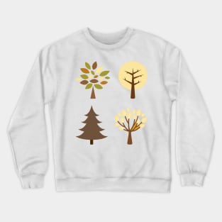 Autumn and winter tree boho pattern Crewneck Sweatshirt